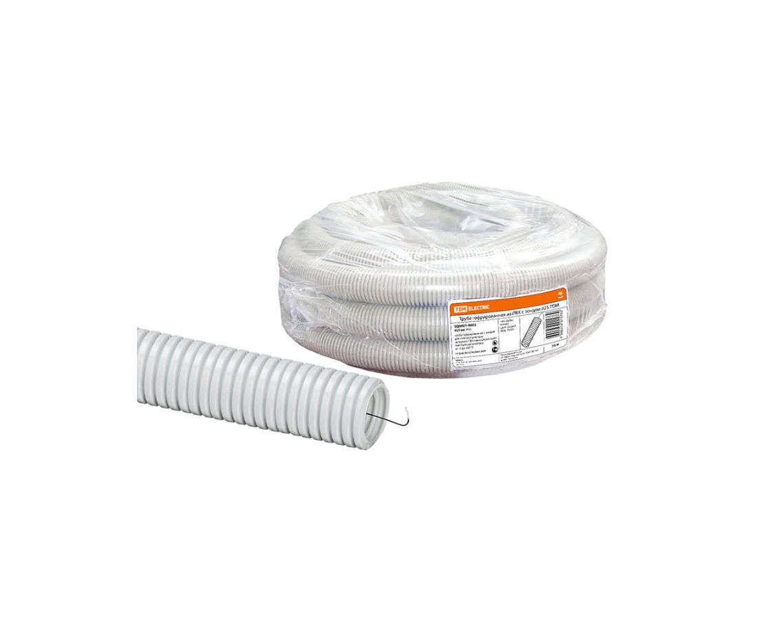 გოფრირებული მილი ПВХ d 25 SQ0401-0003 TDM — გოფრირებული მილი